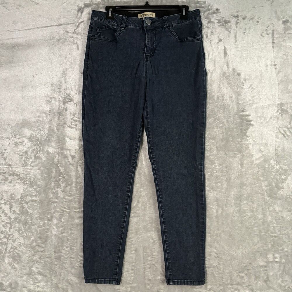 Democracy Mid-Rise Skinny Blue Jeans Ab Technology Women's Size 10 Dark Wash
